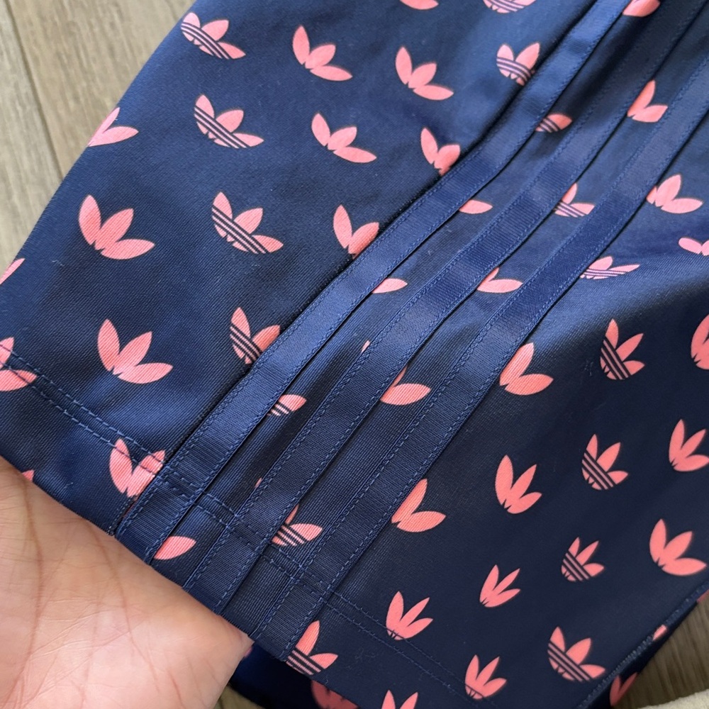 Adidas Firebird Monogram RARE Dark Blue and Pink Patterned Set - Picture 3 of 13